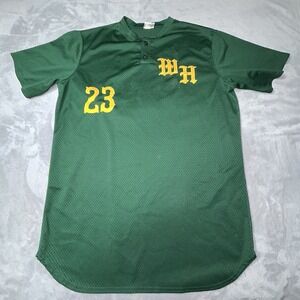 Vintage Riddell Henley Mesh Jersey Adult XL Green Mesh #23 Sewn USA 90s
